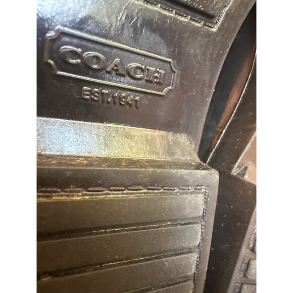 Coach Womens Black Monogram Knee-High Rain Boots Size 9 - Picture 8 of 9